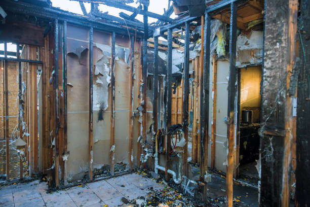 Professional Fire Damage Restoration technician working in Wilberforce, OH
